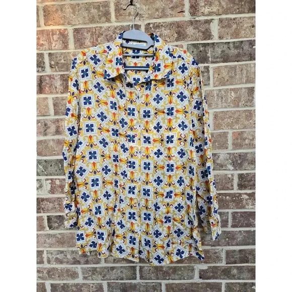 Weworewhat Shirt in Pearl Tile Multi Size M - Picture 2 of 6